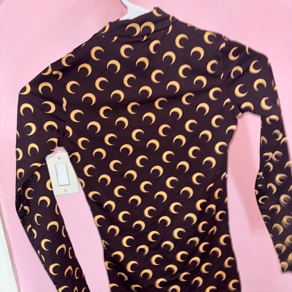 Marine Serre Brown and tan Crescent Moon Top